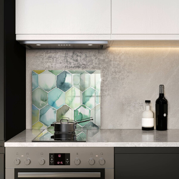 Copri piano cottura Esagoni dell'acquerello