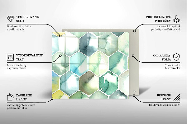 Copri piano cottura Esagoni dell'acquerello