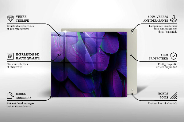 Copri piano cottura Piume al neon