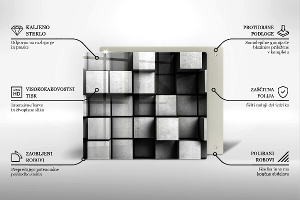 Copertura piano induzione Sfondo di geometria 3D