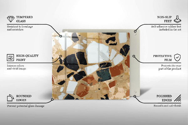 Copertura piano induzione Piatto con pietre decorative