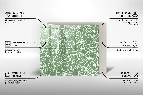 Proteggi piano induzione Foglie lineari