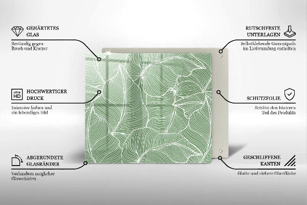 Proteggi piano induzione Foglie lineari