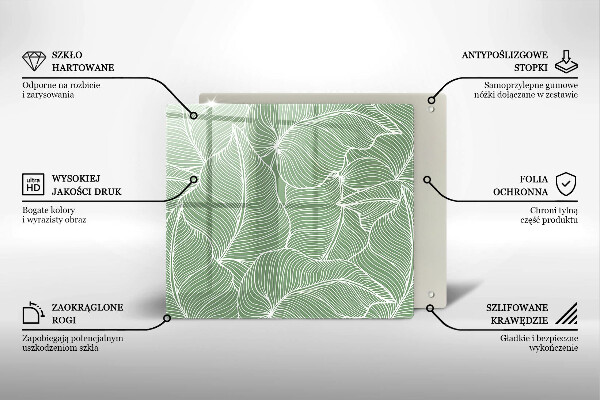 Proteggi piano induzione Foglie lineari