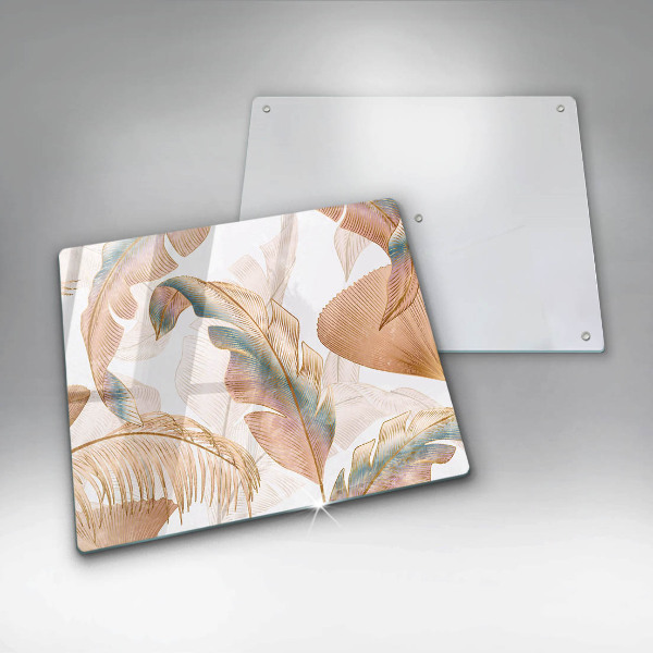 Copri piano cottura Piume e foglie boho