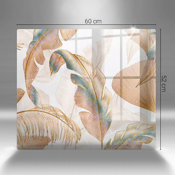 Copri piano cottura Piume e foglie boho