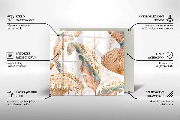 Copri piano cottura Piume e foglie boho