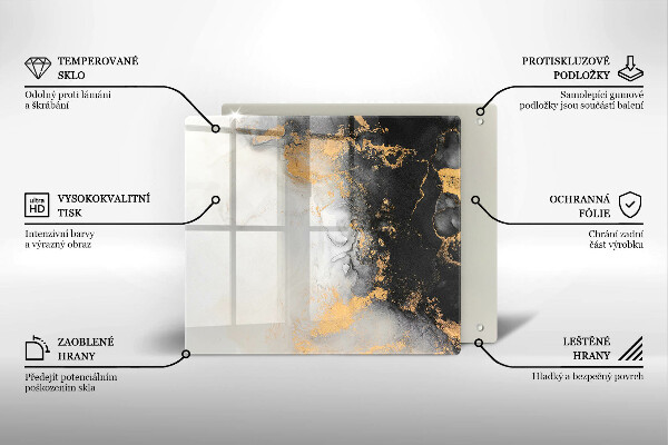Copri piano cottura Astrazione con l'oro