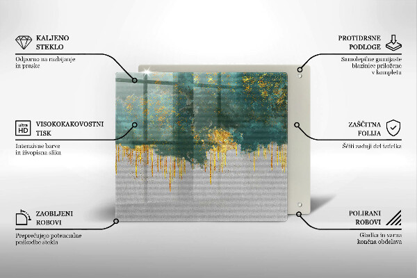 Copri piano cottura Astrazione con l'oro