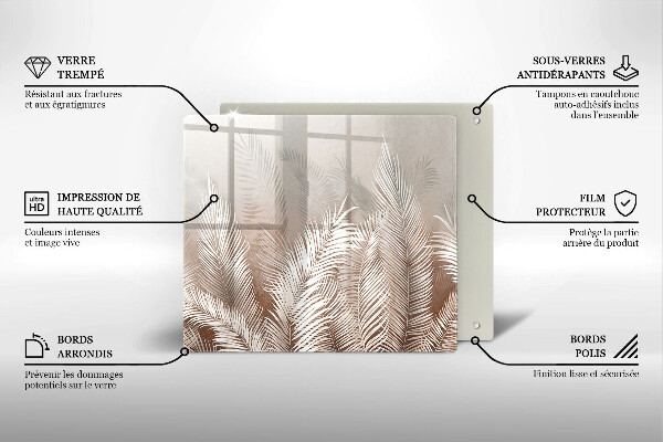 Copri piano cottura Foglie di vegetazione boho