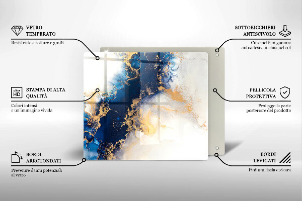 Copri piano cottura Astrazione con il blu