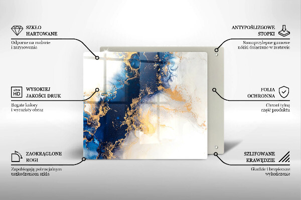 Copri piano cottura Astrazione con il blu