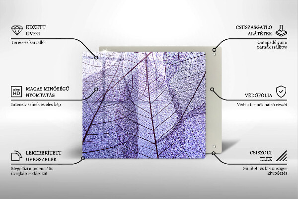 Copri piano cottura Foglie con venature