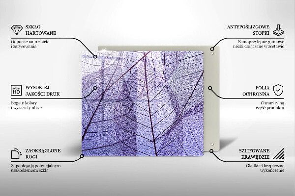 Copri piano cottura Foglie con venature