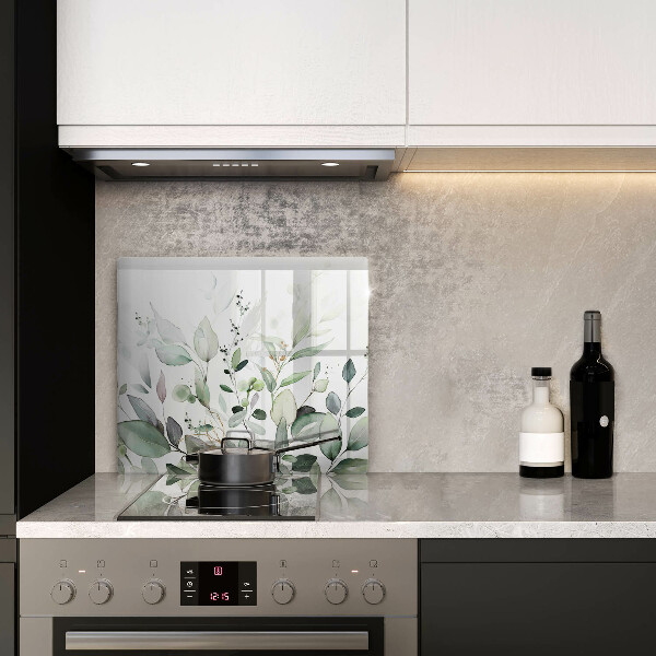 Copri piano cottura Piante ad acquerello