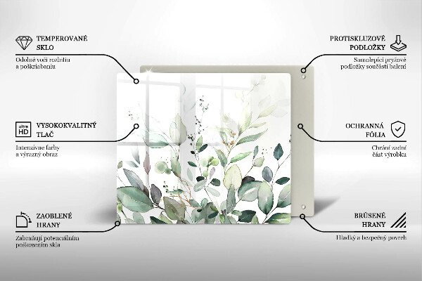 Copri piano cottura Piante ad acquerello