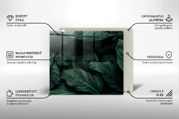 Copertura piano induzione Foglie scure
