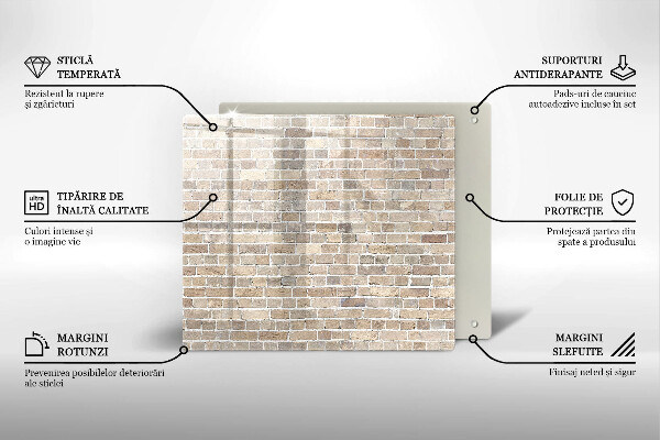 Copertura piano induzione Muro di mattoni luminosi