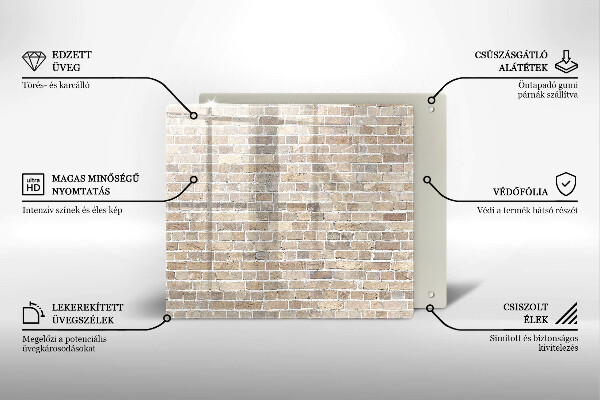 Copertura piano induzione Muro di mattoni luminosi