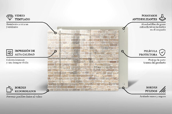 Copertura piano induzione Muro di mattoni luminosi