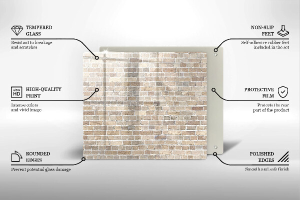Copertura piano induzione Muro di mattoni luminosi