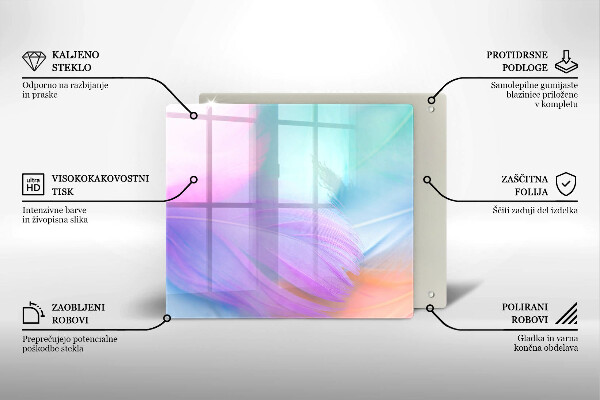 Copertura piano induzione Piume pastello