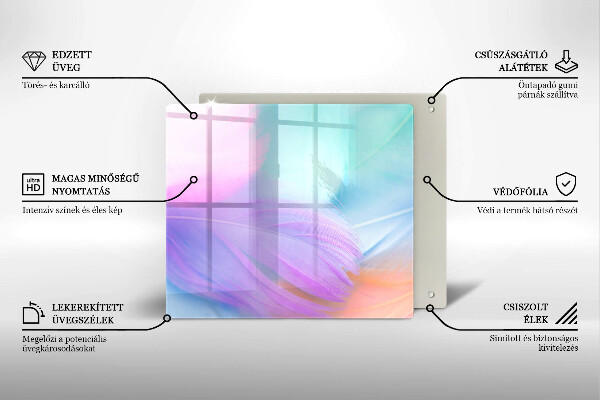 Copertura piano induzione Piume pastello
