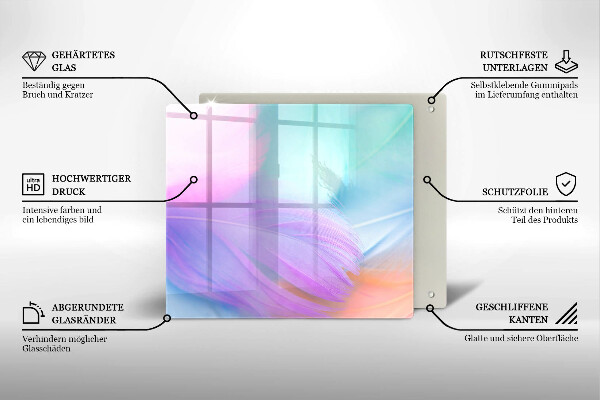 Copertura piano induzione Piume pastello