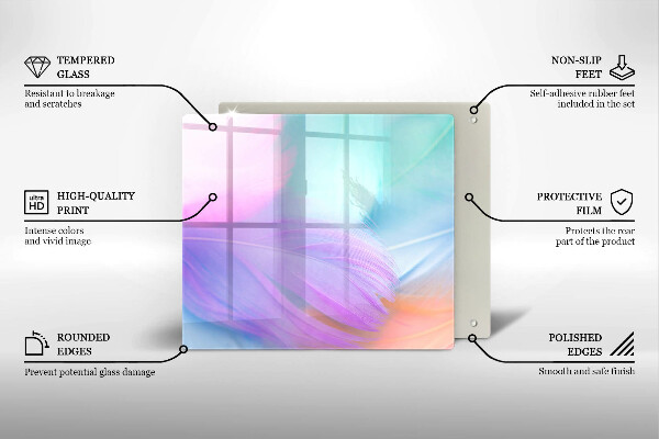 Copertura piano induzione Piume pastello