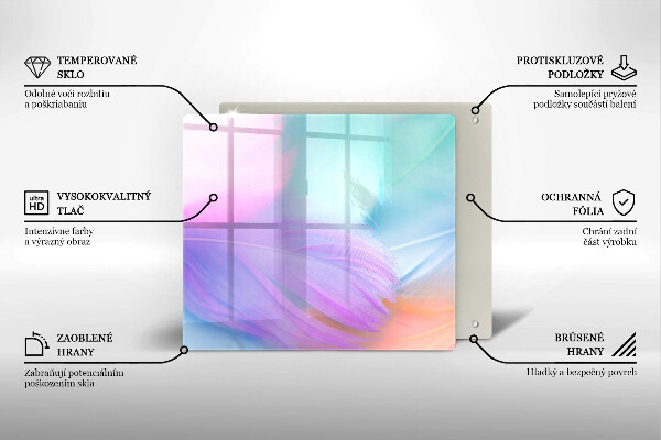 Copertura piano induzione Piume pastello