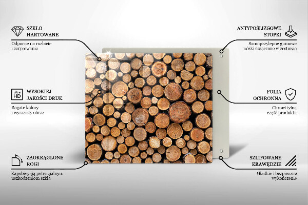 Copertura piano induzione Tronchi d'albero