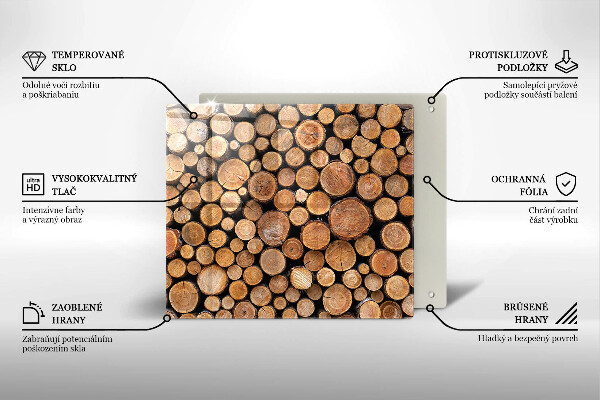 Copertura piano induzione Tronchi d'albero