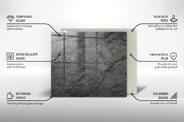 Copri piano cottura Trama di pietra