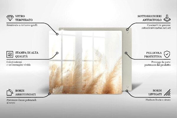 Copri piano cottura Erba della pampa