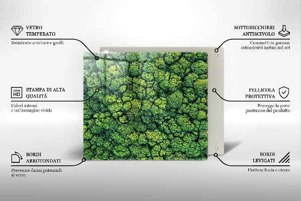 Proteggi piano induzione Pianta di muschio naturale