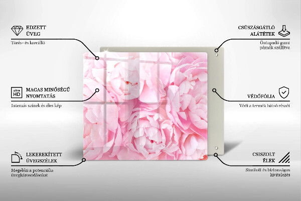 Proteggi piano induzione Peonie delicate