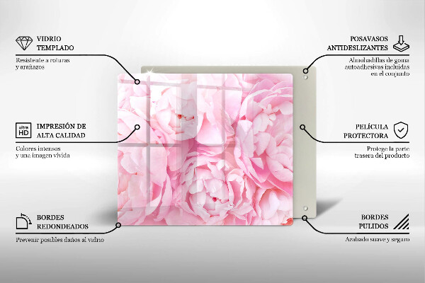 Proteggi piano induzione Peonie delicate