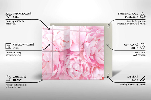 Proteggi piano induzione Peonie delicate