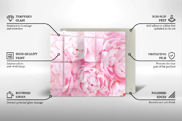 Proteggi piano induzione Peonie delicate