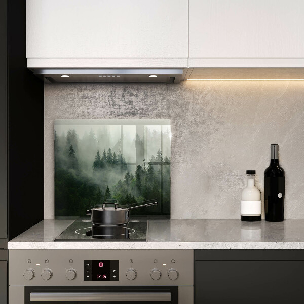 Copri piano cottura Paesaggio forestale nebbioso