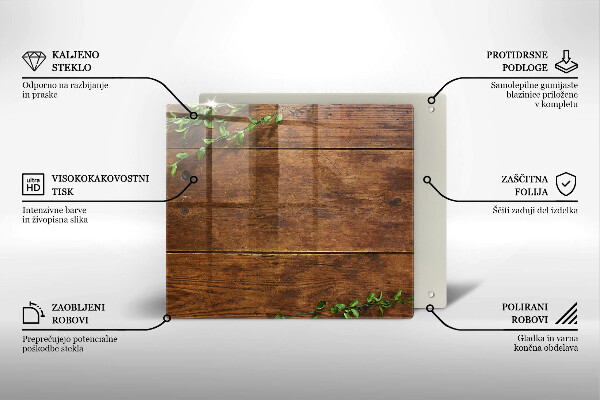 Copri piano cottura Tavole e foglie di legno