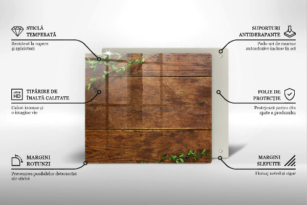 Copri piano cottura Tavole e foglie di legno