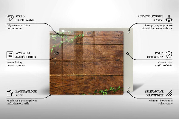 Copri piano cottura Tavole e foglie di legno