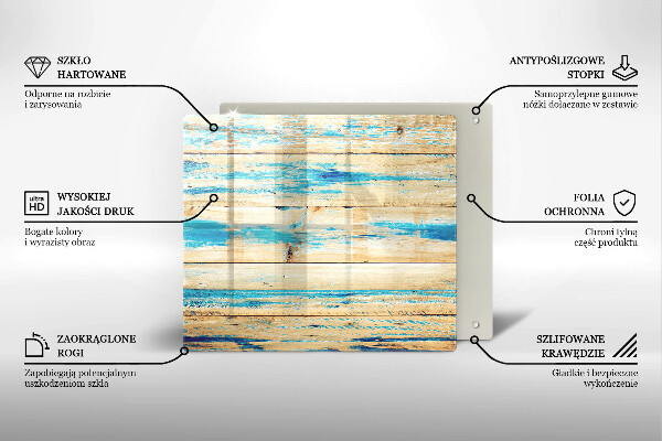 Copri piano cottura Tavole di legno retrò
