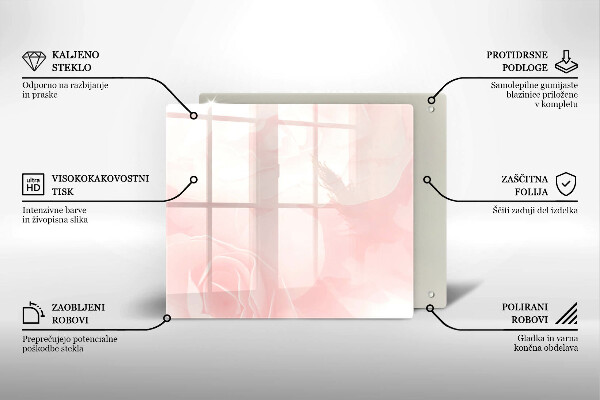 Copri piano cottura Sfondo di rose pastello