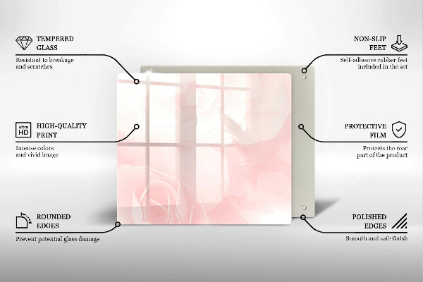 Copri piano cottura Sfondo di rose pastello