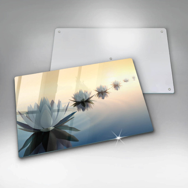 Copri piano cottura Fiori di giglio sull'acqua