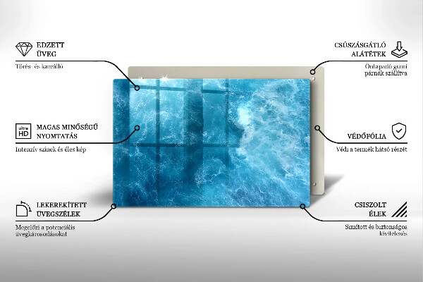 Copri piano cottura Acqua blu