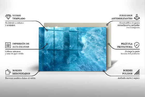 Copri piano cottura Acqua blu