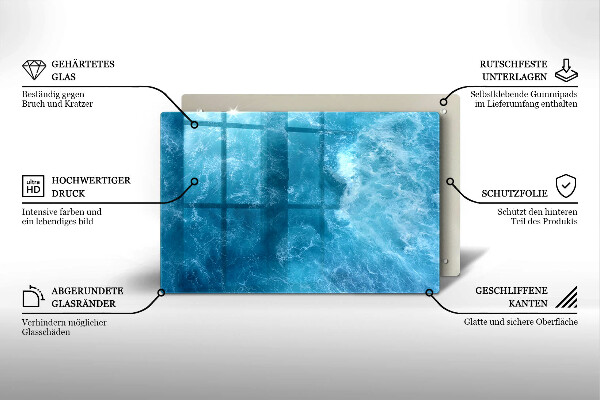 Copri piano cottura Acqua blu